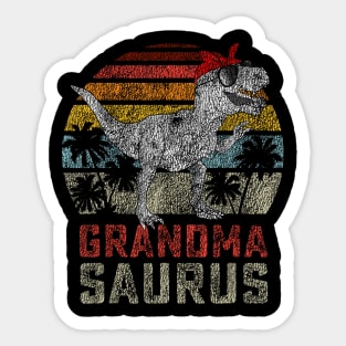 Grandmasaurus T Rex Dinosaur Grandma Saurus Family Matching Sticker